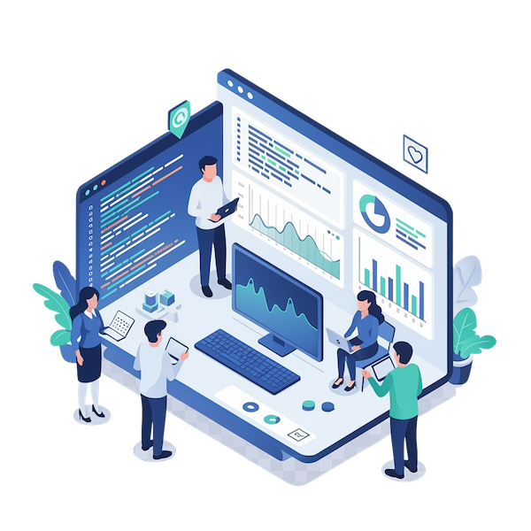 Team collaboration in modern office